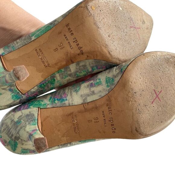 Kate Spade Leather Graphic Heels - Picture 4 of 6